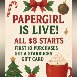 ALL NEW RACK ! $8 STARTS ! FIRST 10 PURCHASES GETS‎ A STARBUCKS GIFTCARD